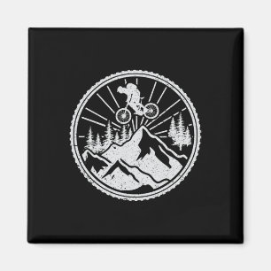 Mountain Biking Extreme Downhill Mtb Jump Forest R Magnet