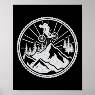 Mountain Biking Extreme Downhill Mtb Jump Forest R Poster
