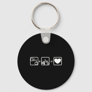 Mountain Biking, Fun, Mountains, Bicycle, Downhill Key Ring