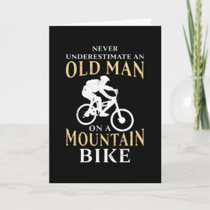 Mountain Biking Gift for Old Man Biker Card