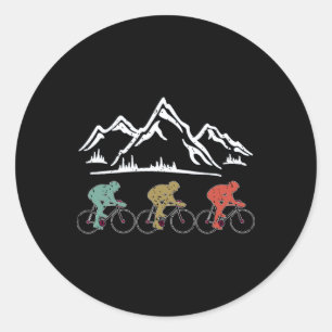 Mountain Biking Gift T Shirt For Bicyclist, Cyclis Classic Round Sticker