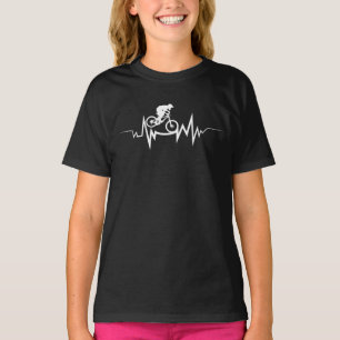 Mountain Biking Heartbeat Gift T-Shirt