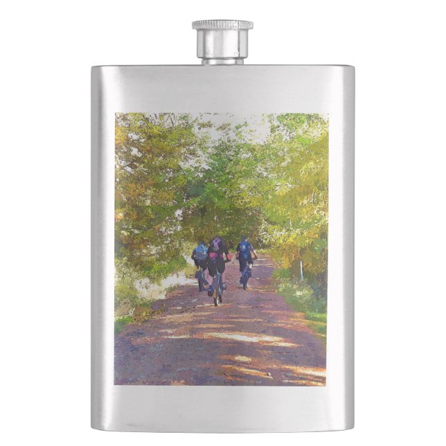 MOUNTAIN BIKING HIP FLASK (Front)