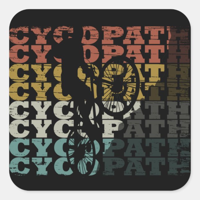 Mountain Biking Humour - Funny Cycling - Cycopath Square Sticker (Front)