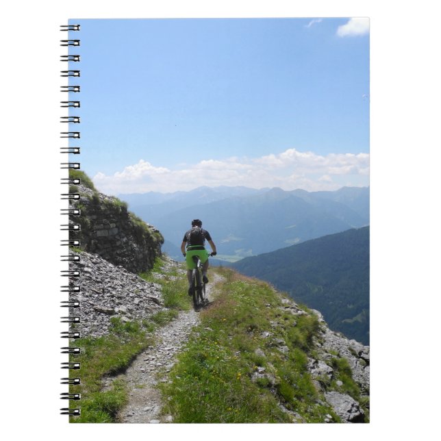 Mountain Biking in Countryside Notebook (Front)