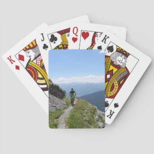 Mountain Biking in Countryside Playing Cards