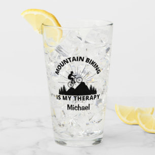 Mountain Biking Is My Therapy  Glass