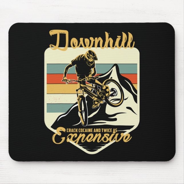 Mountain Biking It Never Gets Easier Downhill Moun Mouse Mat (Front)