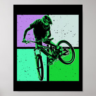 Mountain Biking It Never Gets Easier Downhill Moun Poster