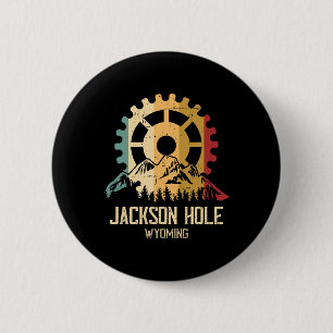 Mountain Biking Jackson Hole Wyoming  6 Cm Round Badge
