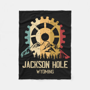Mountain Biking Jackson Hole Wyoming Fleece Blanket