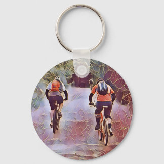 MOUNTAIN BIKING KEYCHAIN