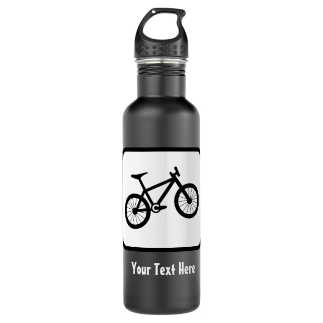 Mountain Biking Logo -- Customisable 710 Ml Water Bottle (Front)
