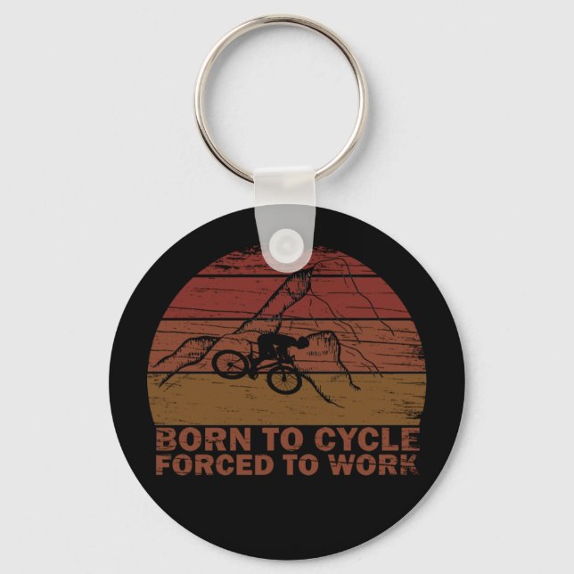 mountain biking lovers key ring (Front)