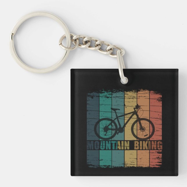 Mountain biking mountainbike key ring (Front)