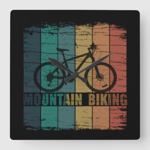 Mountain biking mountainbike square wall clock