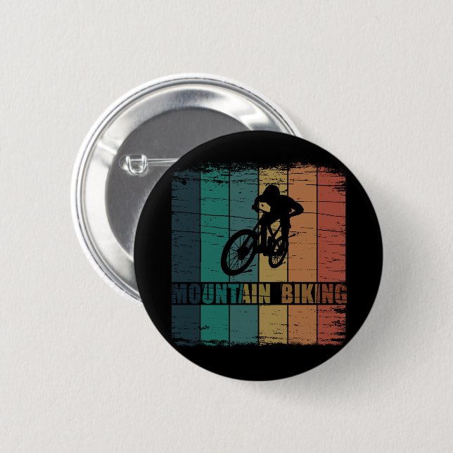 Mountain biking Mtb 6 Cm Round Badge (Front & Back)