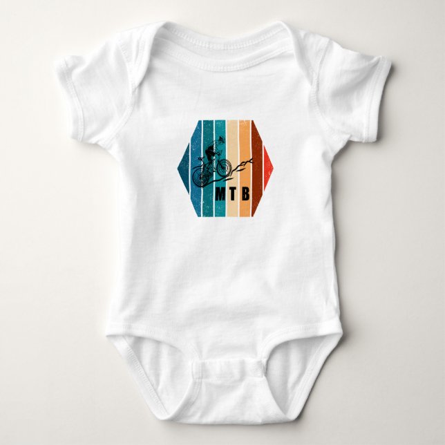 Mountain biking MTB Baby Bodysuit (Front)