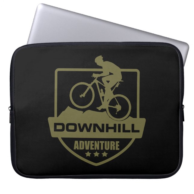 Mountain Biking MTB Downhill Laptop Sleeve (Front)