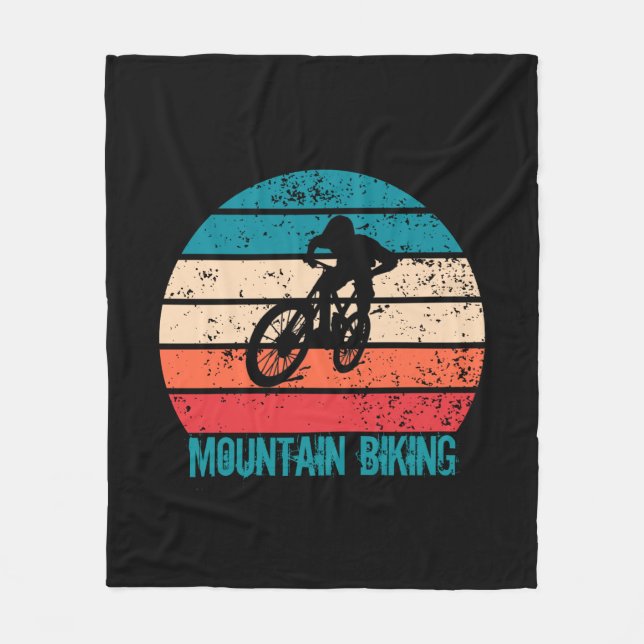 Mountain biking MTB Fleece Blanket (Front)