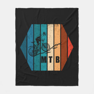 Mountain biking MTB Fleece Blanket