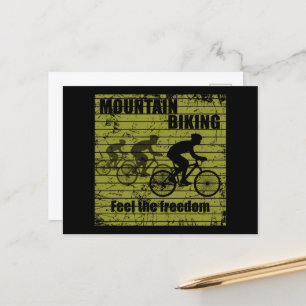 Mountain biking MTB Holiday Postcard