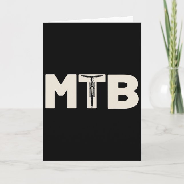 Mountain Biking Mtb Trail Bike Creative Initials D Card (Front)