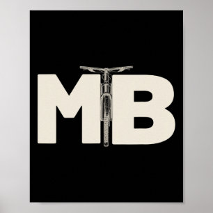 Mountain Biking Mtb Trail Bike Creative Initials D Poster