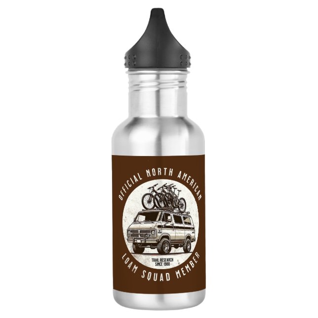 Mountain Biking "Official Loam Squad Member" 532 Ml Water Bottle (Left)