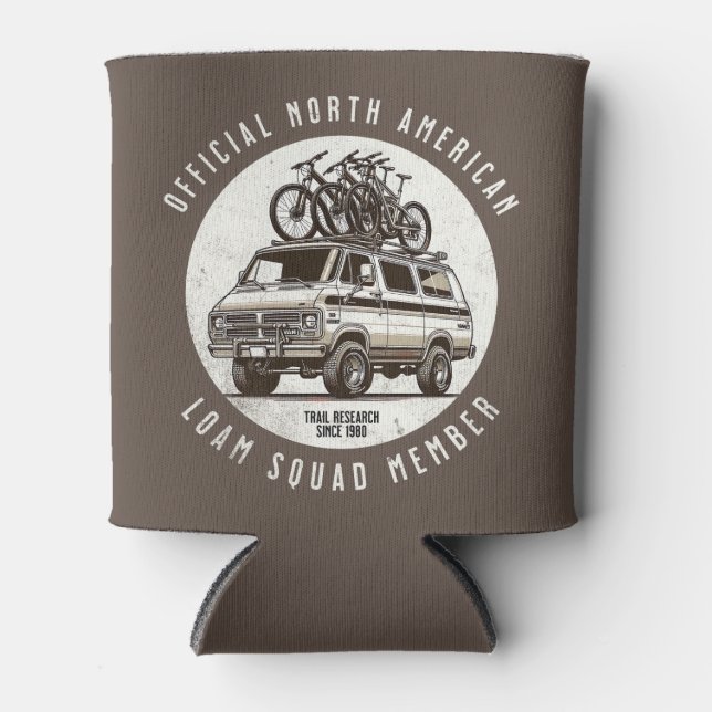 Mountain Biking "Official Loam Squad Member" Can Cooler (Front)