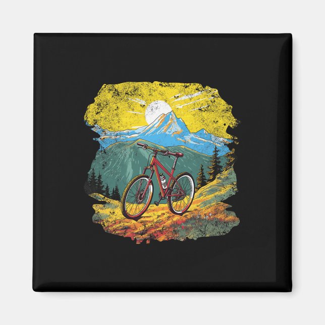 Mountain Biking On A Sunny Day  Magnet (Front)