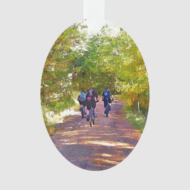 MOUNTAIN BIKING ORNAMENT (Front)