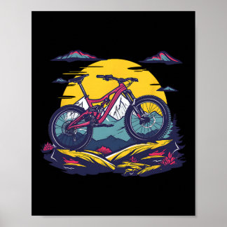 Mountain Biking Portrait  Poster