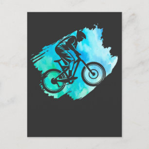 Mountain Biking Racing Boys Outdoor Cycling Postcard