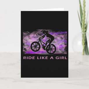 Mountain Biking Ride Like A Girl Mtb Women Card