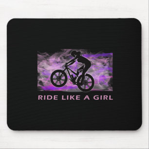 Mountain Biking Ride Like A Girl Mtb Women  Mouse Mat