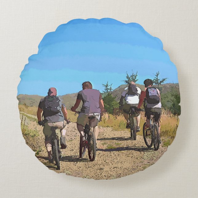 MOUNTAIN BIKING ROUND CUSHION (Front)