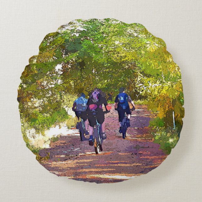 MOUNTAIN BIKING ROUND CUSHION (Front)