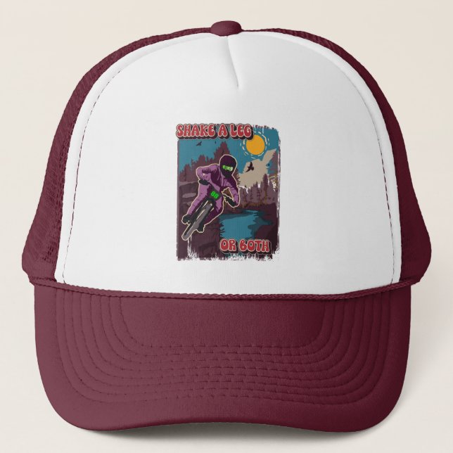 Mountain biking  saying gift  trucker hat (Front)