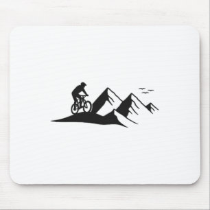 Mountain Biking Silhouette. Bike In The Mountains! Mouse Mat