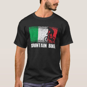 Mountain Biking Sport Italy Flag Italian Bicycle R T-Shirt