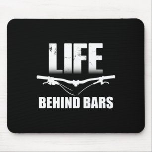 Mountain Biking T Shirt - Life Behind Rs Mens Andw Mouse Mat
