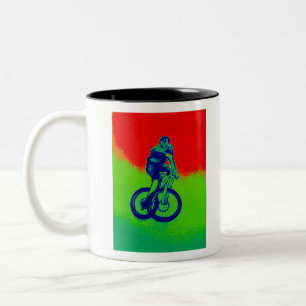 Mountain Biking Two-Tone Coffee Mug