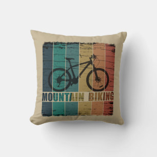 Mountain biking vintage cushion