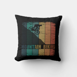 Mountain biking vintage cushion
