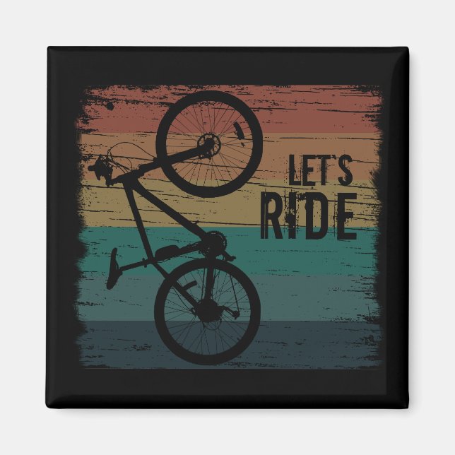 Mountain biking vintage magnet (Front)
