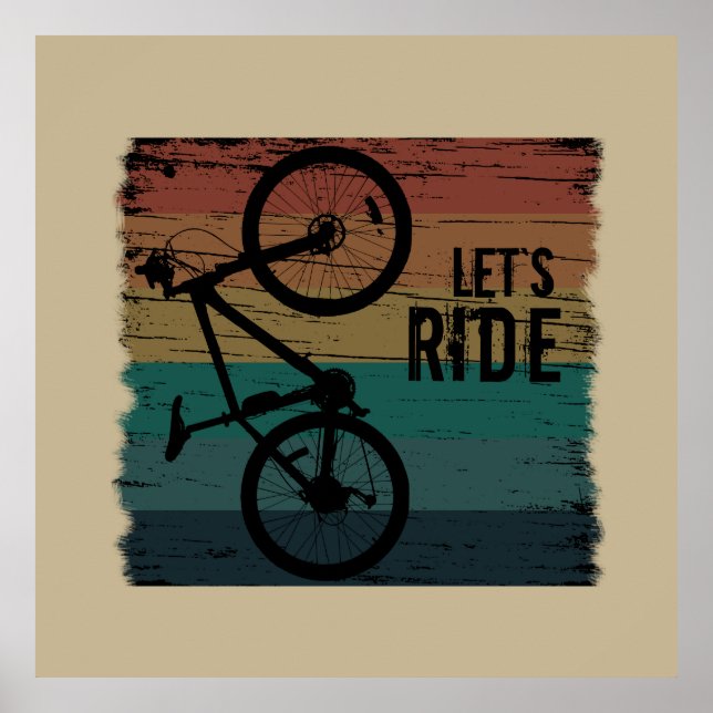 Mountain biking vintage poster (Front)