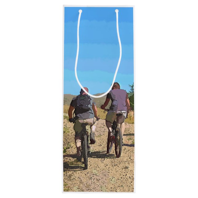 MOUNTAIN BIKING WINE GIFT BAG (Back)