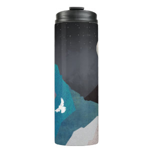 Mountain Bird Landscape Thermal Tumbler