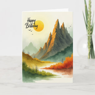 Mountain Birthday Card